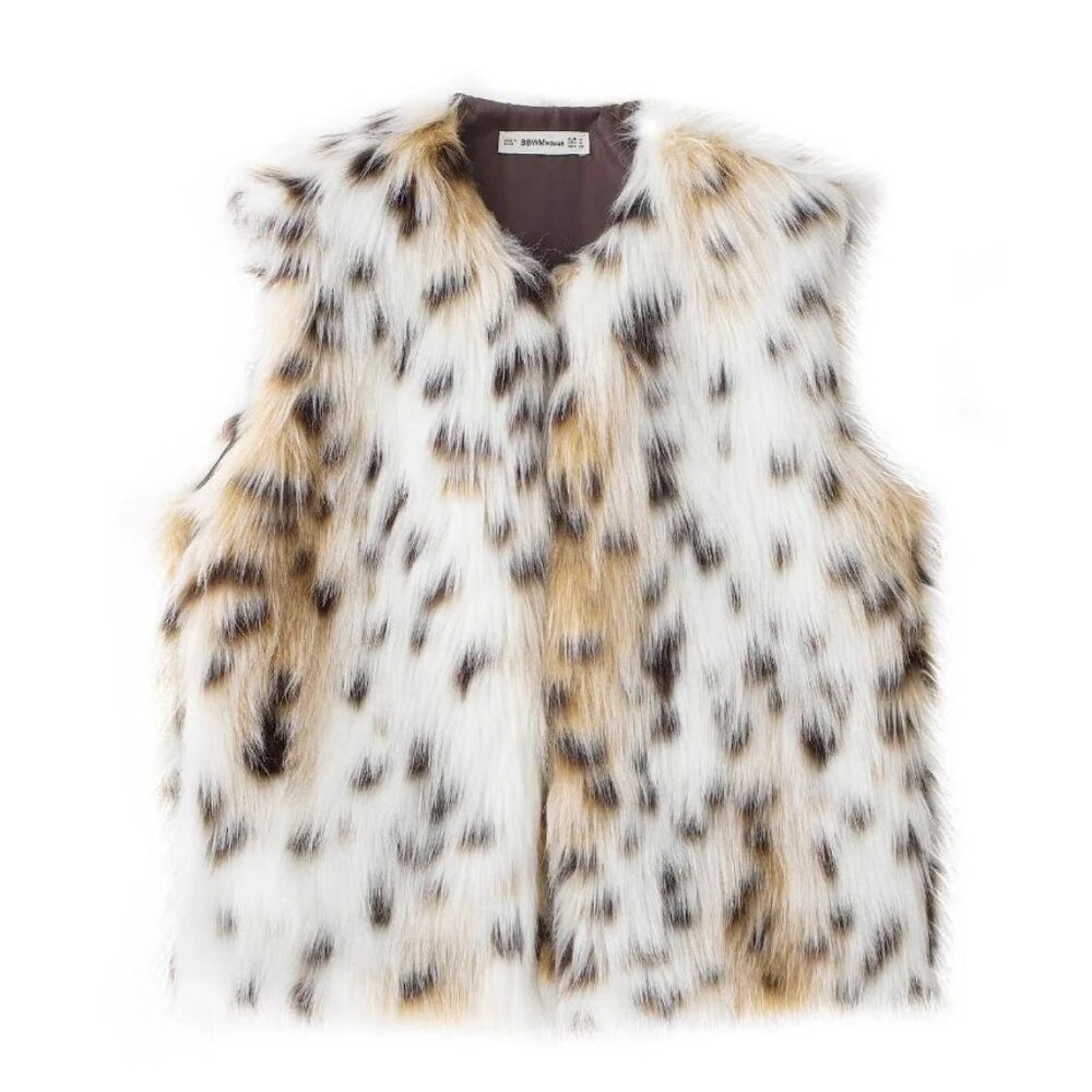 BOHO FAUX LEOPARD VEST